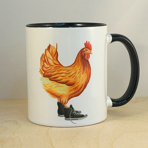 Hen wearing Converse Mug