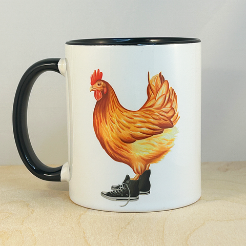 Hen wearing Converse Mug