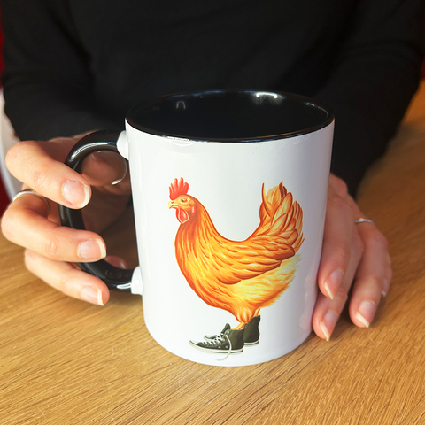 Hen wearing Converse Mug