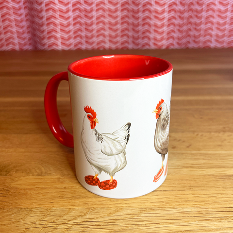 Hens wearing Slippers Mug