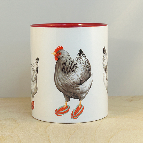 Hens wearing Slippers Mug