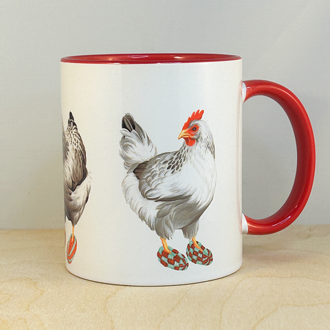 Hens wearing Slippers Mug