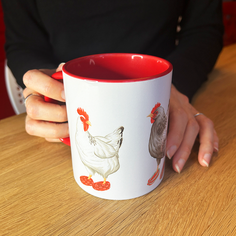 Hens wearing Slippers Mug