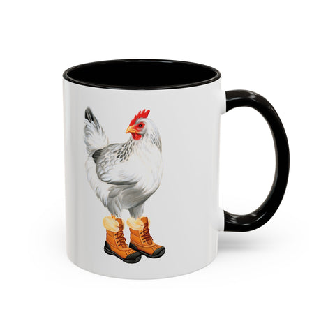 Tasse Poules en bottes d'hiver