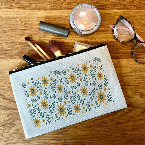 Pencil/Makeup Bag - Floral design #3