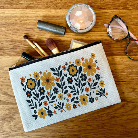 Pencil/Makeup Bag - Floral design #4