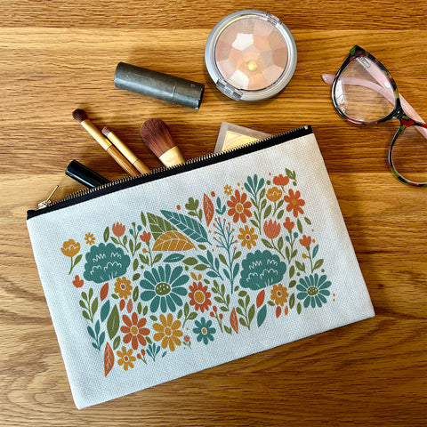 Pencil/Makeup Bag - Floral design #5