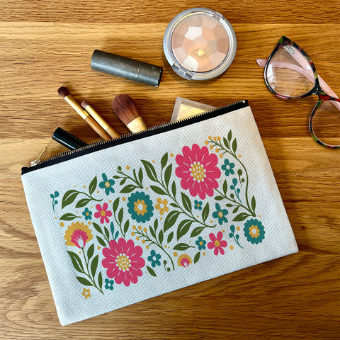 Pencil/Makeup Bag - Floral design #6