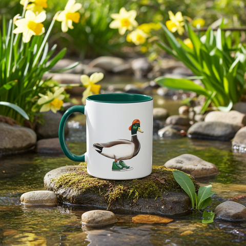 Duck wearing shoes Mug
