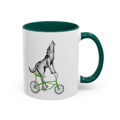Tasse Loup à Vélo