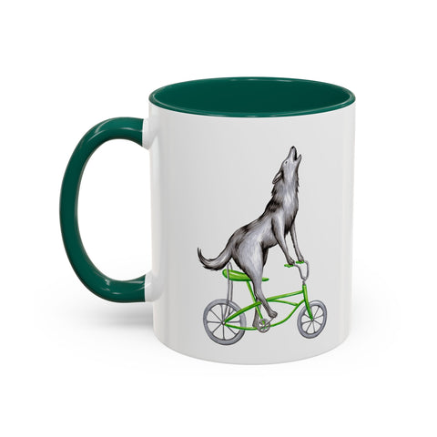 Tasse Loup à Vélo