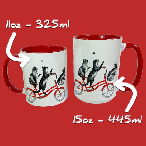 Cats riding a Bike Mug