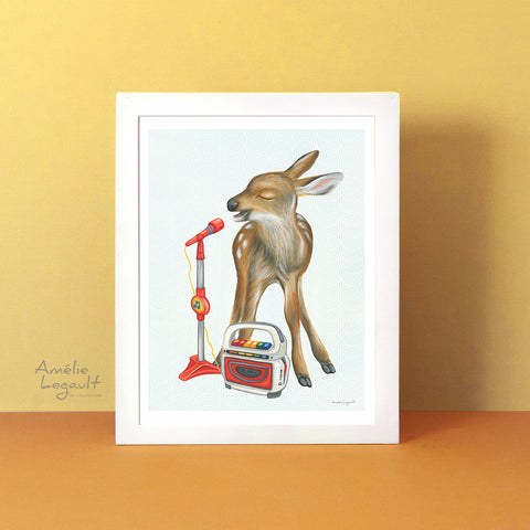 Baby Deer Serenade - Poster