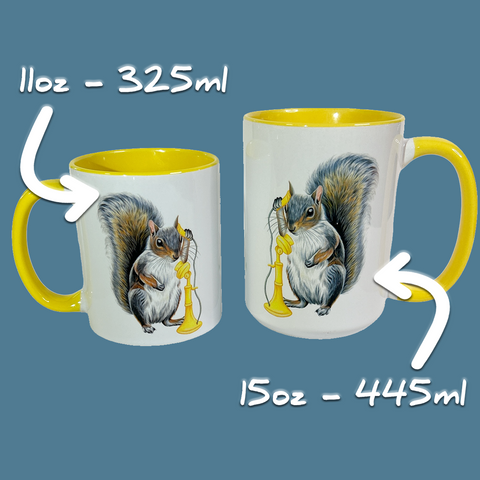 Squirrel on the Phone Mug