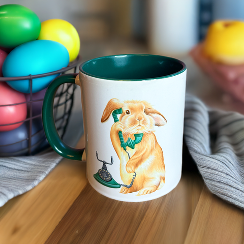 Rabbit on the Phone Mug