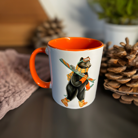 Bear skiing Mug