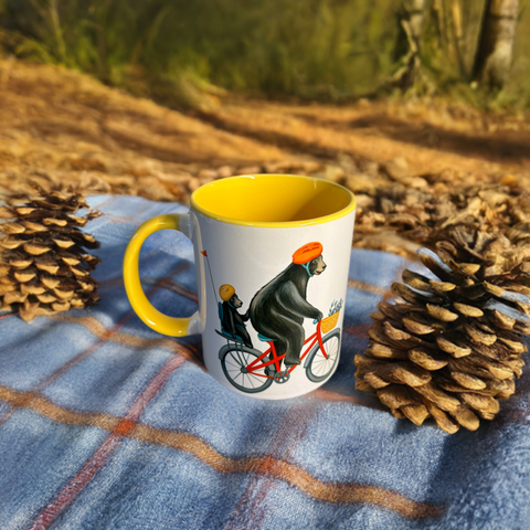 Bears riding a Bike Mug