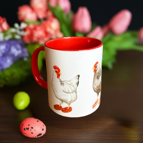 Hens wearing Slippers Mug