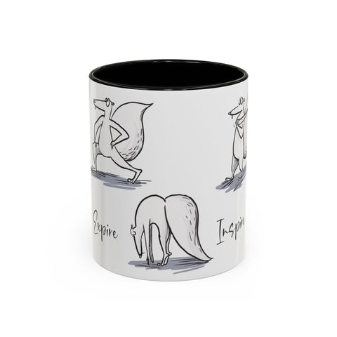 Kevin the Squirrel doing yoga - Mug