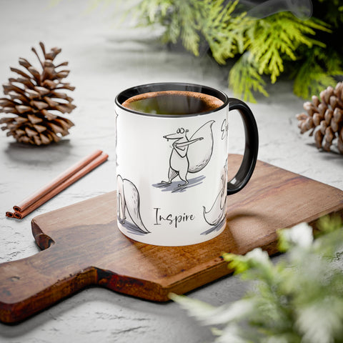 Kevin the Squirrel doing yoga - Mug
