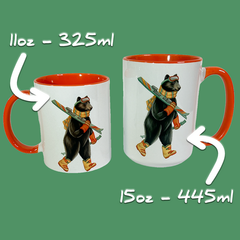 Bear skiing Mug