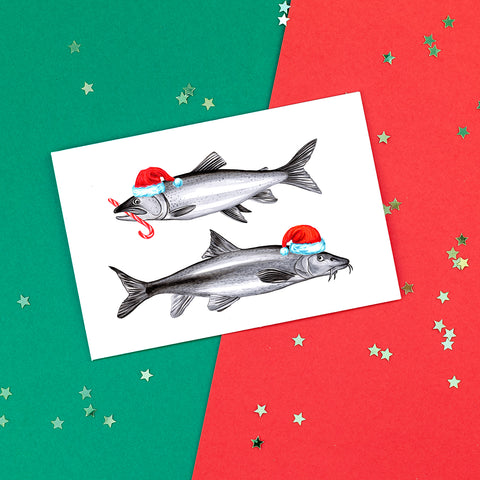 Fish christmas Greeting Card