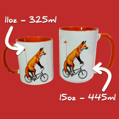 Fox riding a Bike Mug