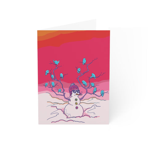 Bonhomme de neige - Carte de souhaits