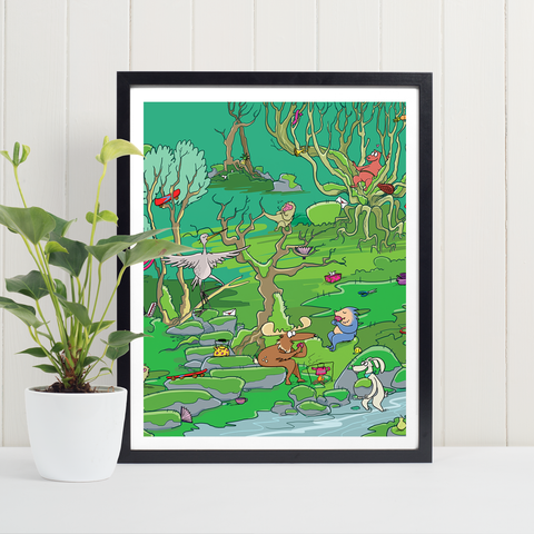 Wapi le Wapiti - Forêt Yakushima Japon - Affiche murale