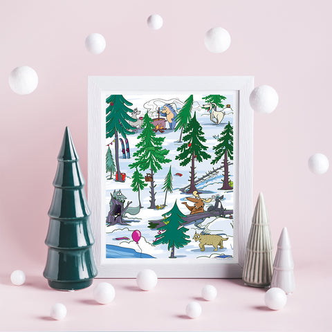 Wapi le Wapiti - Forêt Taiga - Affiche murale