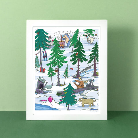 Wapi le Wapiti - Forêt Taiga - Affiche murale