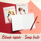 Greeting card is blank inside