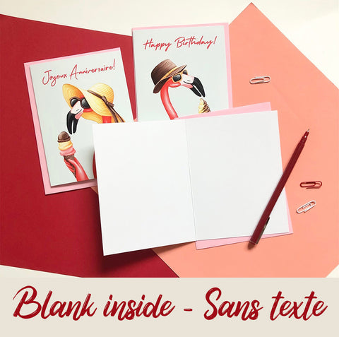 Greeting card is blank inside