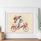 souris à vélo, affiche de souris, illustration de souris, décoration de souris, vin et fromage, amélie legault, artiste québécoise, souris françaises, dessin de souris, décoration de souris